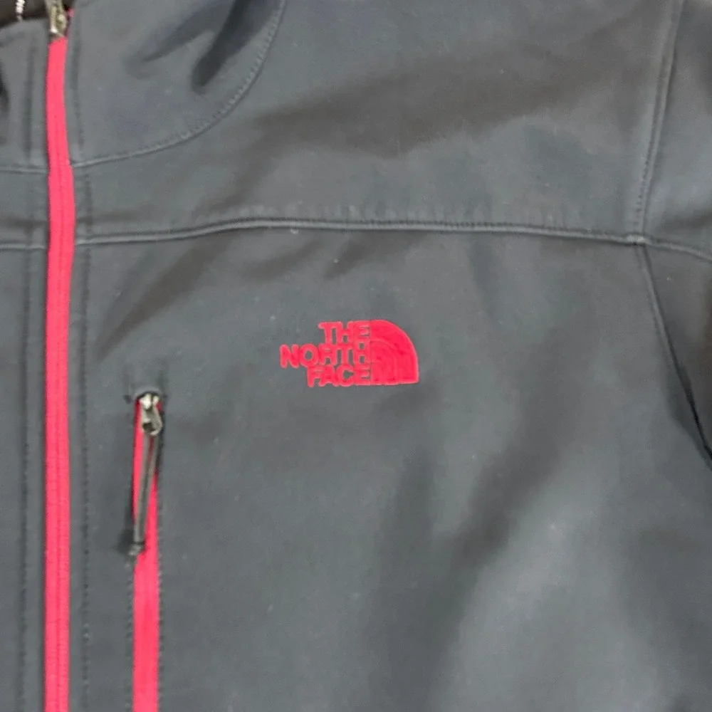 The North Face Mens XXL Apex Bionic Softshell Jacket Black Red Full Zip Fleece